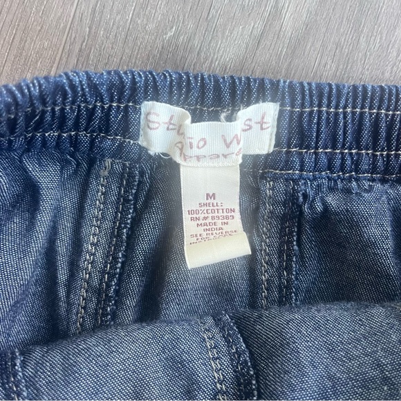 Vintage Chambray Maxi Skirt Womens Boho Western Cowgirl Modest Church Festival M - Picture 4 of 9